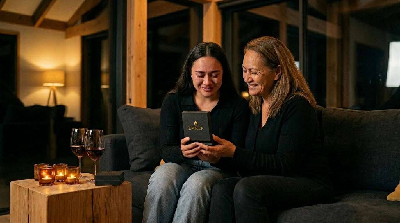 Gifts for her NZ — considered NZ-made pendant gifting moment from EMBER